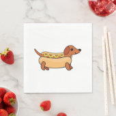 Serviette En Papier Daschund (En situation)