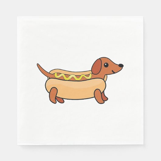 Serviette En Papier Daschund (Devant)