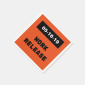 Serviette En Papier Date personnalisée du cadeau de retrait de la main (Coin)