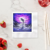 Serviette En Papier Dauphin clair de lune (En situation)