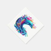 Serviette En Papier Dauphin coloré (Coin)