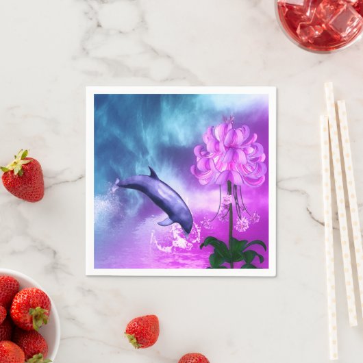 Serviette En Papier Dauphin d'Imaginaire (En situation)