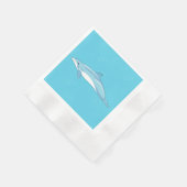Serviette En Papier Dauphin drôle dans l'océan (Coin)