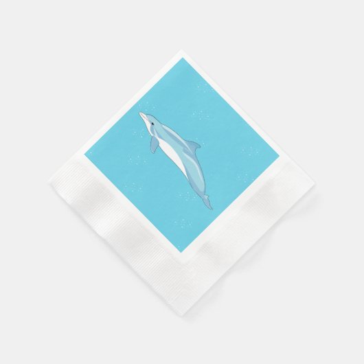 Serviette En Papier Dauphin drôle dans l'océan (Coin)