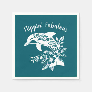 Serviette En Papier Dauphin Hawaïen Turquoise Fabuleux