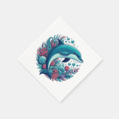 Serviette En Papier Dauphin marin/côtier mignon (Coin)