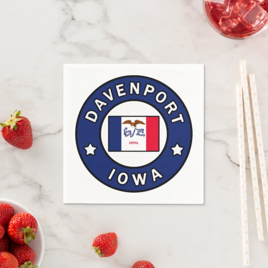 Serviette En Papier Davenport Iowa (En situation)