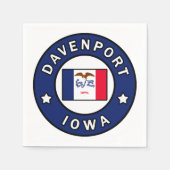 Serviette En Papier Davenport Iowa (Devant)