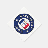 Serviette En Papier Davenport Iowa (Coin)