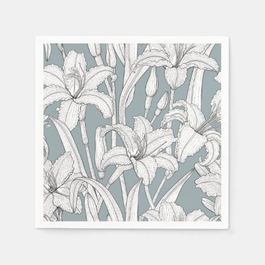 Serviette En Papier Daylilies (Devant)