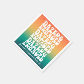 Serviette En Papier Dazed Engaged Rétro Typographie (Coin)