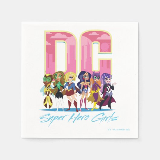 Serviette En Papier DC Super Hero Girls Lineup (Devant)