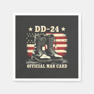 Serviette En Papier DD 24 Carte d'homme officielle Drapeau de la journ