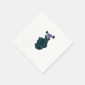 Serviette En Papier De Belles Mains De Squelette Avec Un Signal Coeur (Coin)