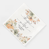 Serviette en papier de dinde de Thanksgiving citro (Coin)