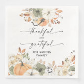 Serviette en papier de dinde de Thanksgiving citro (Devant)