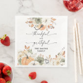Serviette en papier de dinde de Thanksgiving citro (En situation)