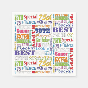Serviette En Papier De fête d'anniversaire cadeaux uniques et