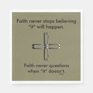 Serviette En Papier De foi croix des serviettes w/Steel jamais