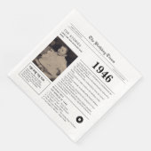 Serviette en papier de journal d'anniversaire 1946 (Coin)