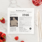 Serviette en papier de journal d'anniversaire 1946 (En situation)