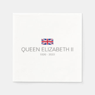 Serviette en papier de la reine Elizabeth II