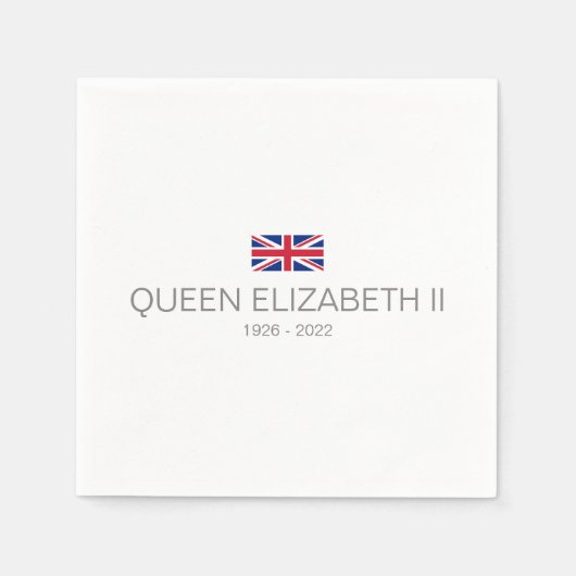 Serviette en papier de la reine Elizabeth II (Devant)