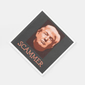 Serviette en papier de l'arnaqueur Trump (Coin)