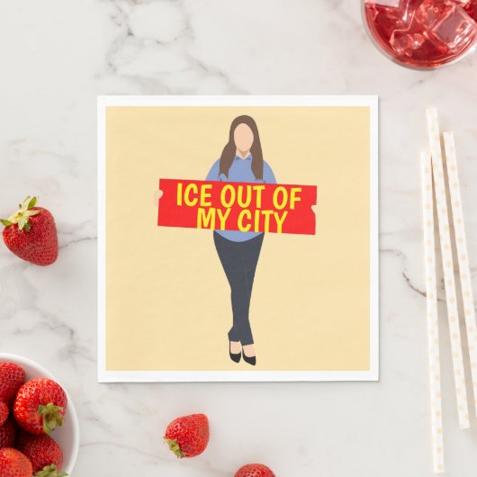 Serviette en papier de ma ville sans glace (En situation)