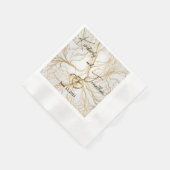 Serviette en papier de mariage à motif abstrait do (Coin)
