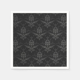 Serviette en papier de mariage gothique noir pour 