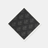 Serviette en papier de mariage gothique noir pour (Coin)