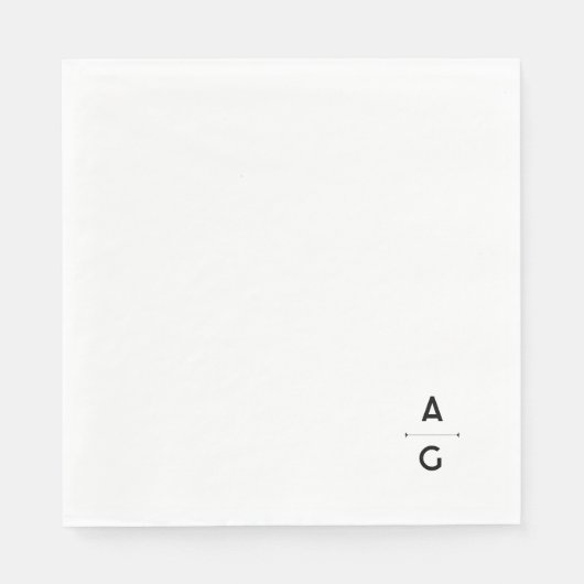 Serviette en papier de mariage "Lettrus" (Devant)