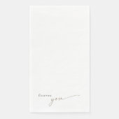 Serviette en papier de mariage Texte générique Or  (Devant)