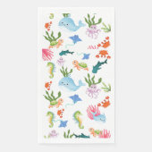 Serviette En Papier De mignons amis sous-marins (Devant)