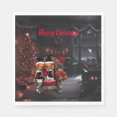 Serviette En Papier De mignons petits elfes sombres. (Devant)