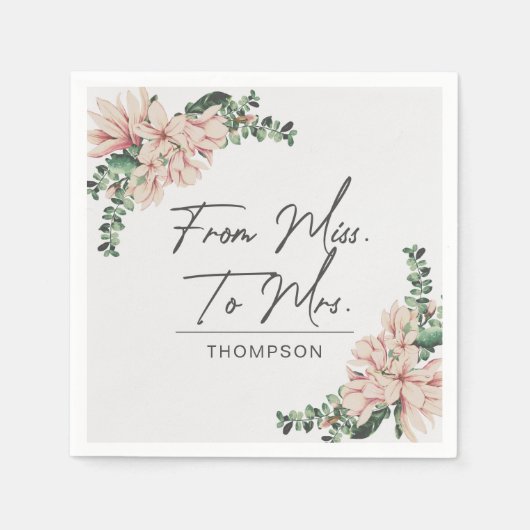 Serviette En Papier De Miss à Mme Magnolia Blush Purple Papier (Devant)