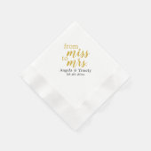 Serviette En Papier De Mlle à Mme mariage (Coin)