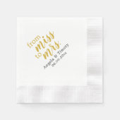 Serviette En Papier De Mlle à Mme mariage (Devant)