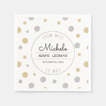 De Mlle À Mme Parties scintillant Polka Dot Fête d