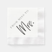 Serviette En Papier De Mlle à MRS. Cocktail Napkin (Devant)