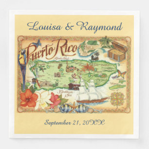 Serviette en papier de Porto Rico