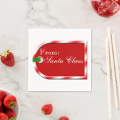 Serviette En Papier De Santa Claus Cadeau Design de balise (En situation)