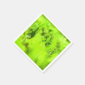 Serviette en papier de style vert brillant et enso (Coin)
