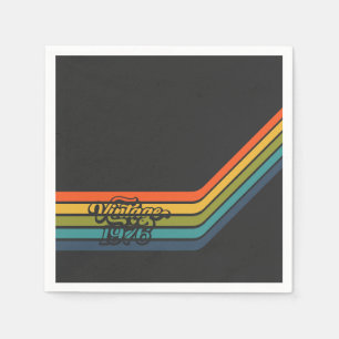Serviette en papier de style vintage 1976 pour ann