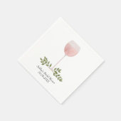 Serviette En Papier Débarrassez-vous du Mariage en Verre Rosé, Fête de (Coin)