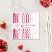 Serviette En Papier Debian Points Rouges Modernes Blanc (En situation)