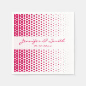 Serviette En Papier Debian Points Rouges Modernes Blanc (Devant)