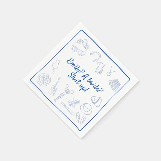 Serviette En Papier Début 2000's y2k mignon Princesse Bachelorette Cus (Coin)