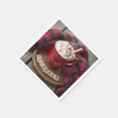 Serviette En Papier Décembre Chocolat Chaud Avec Couverture Plaid (Coin)